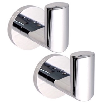 Bathroom Hook Pair Of Polished Chrome Hook(s) Gedy 5127-13